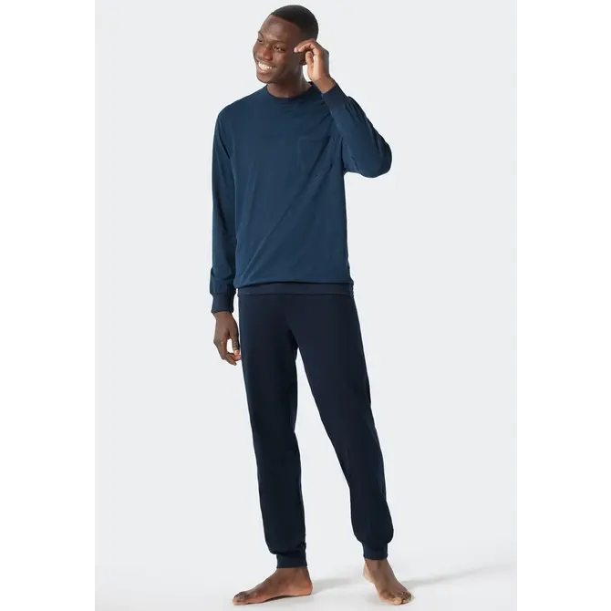 Schiesser Pyjama long bleu roi 178094 56/XXL