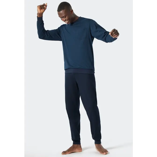 Schiesser Pyjama long bleu roi 178094 56/XXL