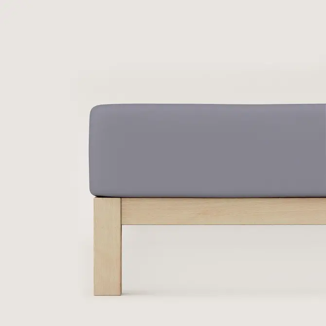 Schlafgut Pure Jersey Hoeslaken XL - 180x200 - 200x220 128 Grey Mid