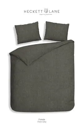 Heckett & Lane Franela Housse de couette 240x200/220 Frost Grey