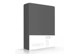 Romanette flanel hoeslaken  Antraciet 140x200