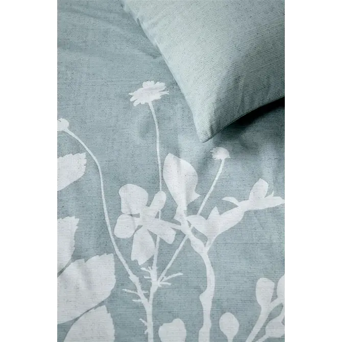 Ariande at Home Housse de couette végétale bleue 240 x 200/220 cm