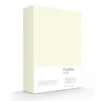 Romanette flanel laken ivoor 200x260