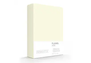 Romanette flanel laken ivoor 200x260
