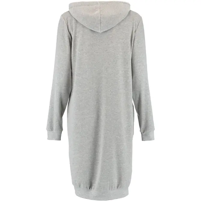 Cawö Dames Lange Hoodie 820 - Grau-blau  XS