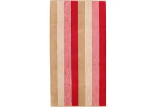 Cawö Coast  Handdoek rot/natur 50/100