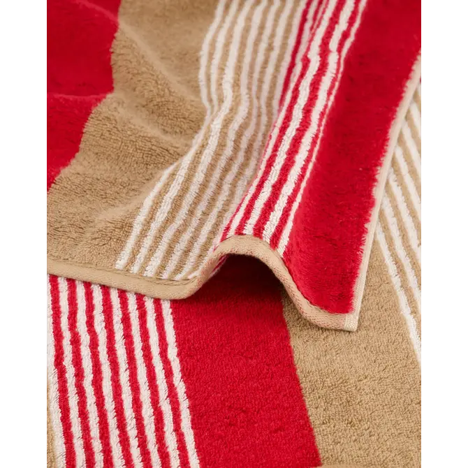 Cawö Coast Towel rot/natur 50/100