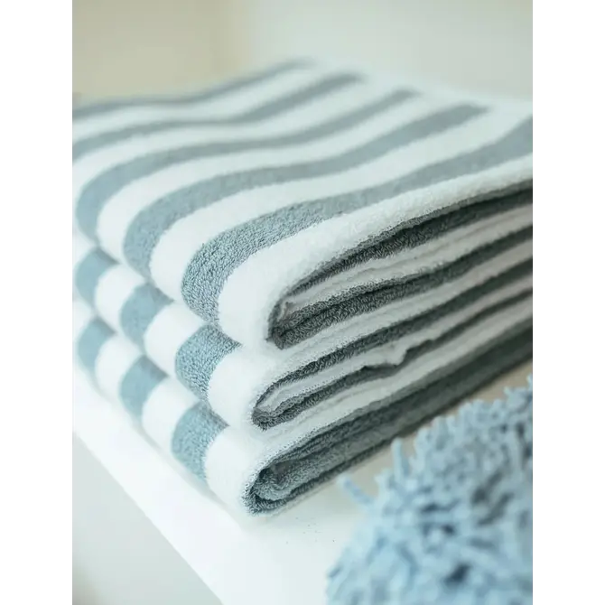 Vandyck Verona Stripes Serviette de toilette 30x50 bleu perle