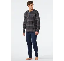 Schiesser Pyjama long gris foncé mel. 178104 48/S