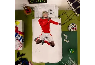 Snurk Soccer Champ Red Housse de couette 140x200/220 cm