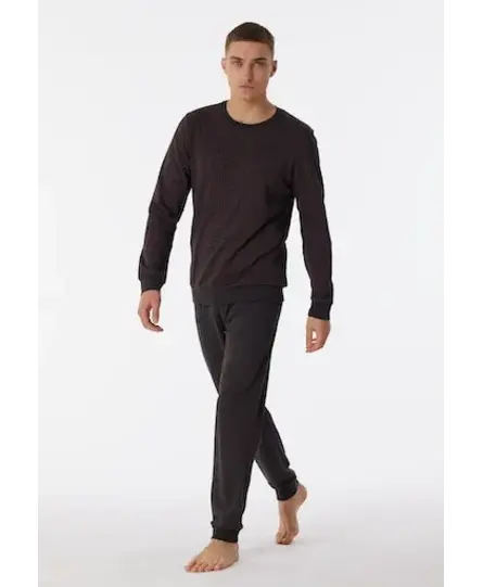 Schiesser Pyjama Long anthracite 180270 48/S