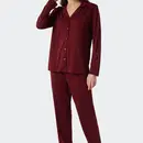 Schiesser Schiesser Pyjama long 178056 rouge vin 42/XL