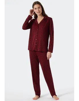 Schiesser Pyjama Long 178056 wine red 42/XL