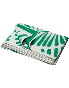 David Fussenegger LUCA cotton plaid - palm leaf 200x140 cm green