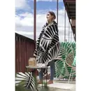 David Fussenegger David Fussenegger LUCA plaid en coton - feuille de palmier 200x140 cm vert