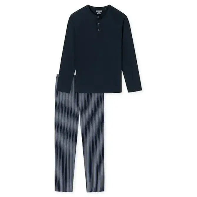 Schiesser Pyjama long bleu nuit 180274 52/L