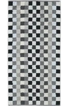 Cawö Unique Karo Handdoek anthrazit