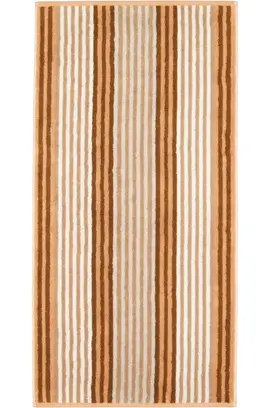 Cawo Delight Streifen Serviette de douche 70x140 caramel