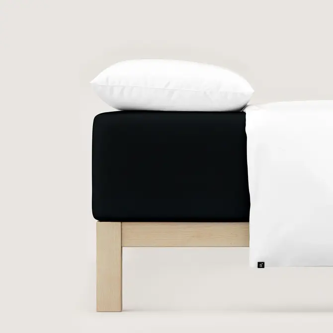 Schlafgut Pure Jersey Boxspring Hoeslaken M - 120x200 - 130x220 799 off-Black