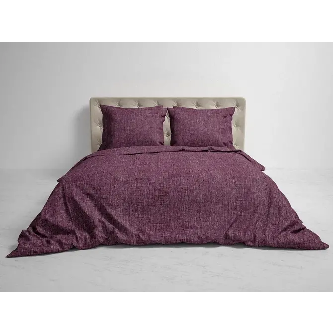 Heckett & Lane Franela Housse de couette 140x200/220 Bordeaux Red