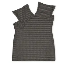 Vandyck Bouncing Dekbedovertrek 1-persoons (140x200/220) off black