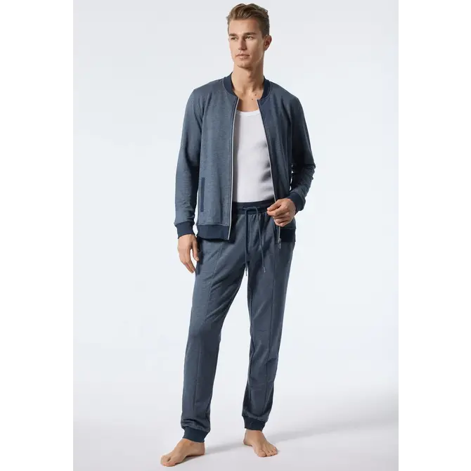 Schiesser Pantalon long bleu foncé 178154 48/S