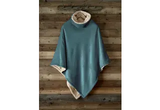 De Witte Lietaer Ganges Teddy Poncho Petrol