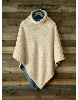 De Witte Lietaer Ganges Teddy Poncho Petrol