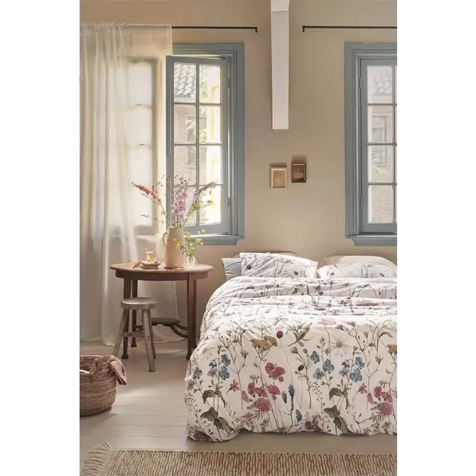 Ariadne at Home Dekbedovertrek Bloom Wit 240x200/220 cm