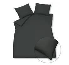Vandyck Washed Cotton Dekbedovertrek 1-persoons (140x200/220) off black