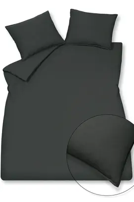 Vandyck Washed Cotton Dekbedovertrek 1-persoons (140x200/220) off black