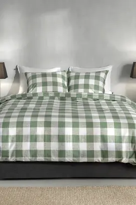 Zo ! Home Quattro di Lino housse de couette 240x200/220 Moss Green