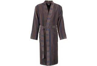 Cawö Heren Kimono Badjas extra licht 2508 - Tabak  48