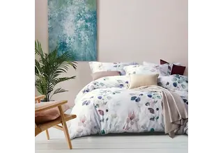 Dommelin Housse de couette Leaves Satin 300TC Multicolore 140x200/220 cm