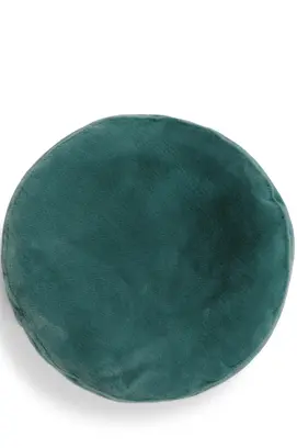 Essenza Mads Coussin en fourrure vert récifal 45 cm rond