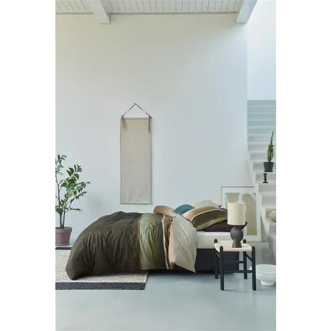 Beddinghouse Aiden dekbedovertrek Olive Green 140x200/220