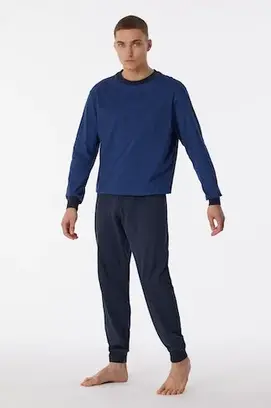 Schiesser Pyjama Long marine 180252 56/XXL