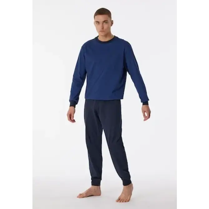 Schiesser Pyjama Long navy 180252 56/XXL