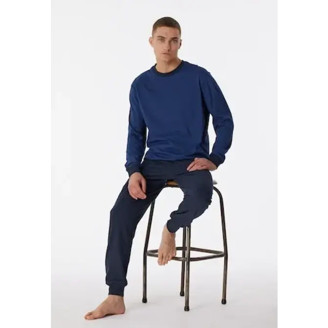 Schiesser Pyjama Long navy 180252 56/XXL