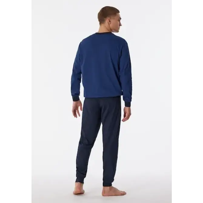 Schiesser Pyjama Long marine 180252 56/XXL