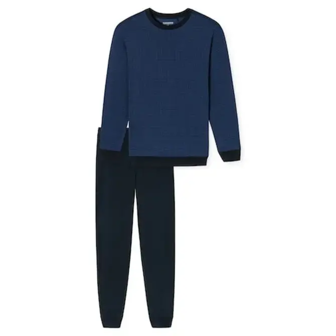 Schiesser Pyjama Long navy 180252 56/XXL