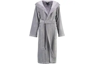 Cawö Dames Badjas met Capuchon 802 - Graphit  44/46