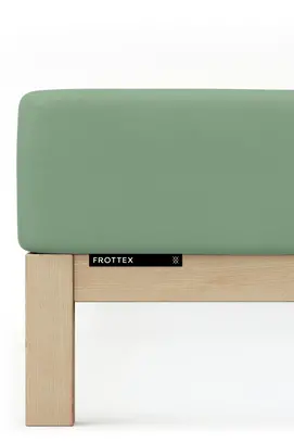 Schlafgut Badstof Hoeslaken L - 140x200 - 160x200 665 Green Mid