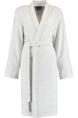 Cawö Dames Badjas 1214 Weiss-silber  38