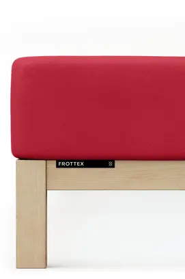 Schlafgut Badstof Hoeslaken M - 120x200 - 130x200 285 Red Deep