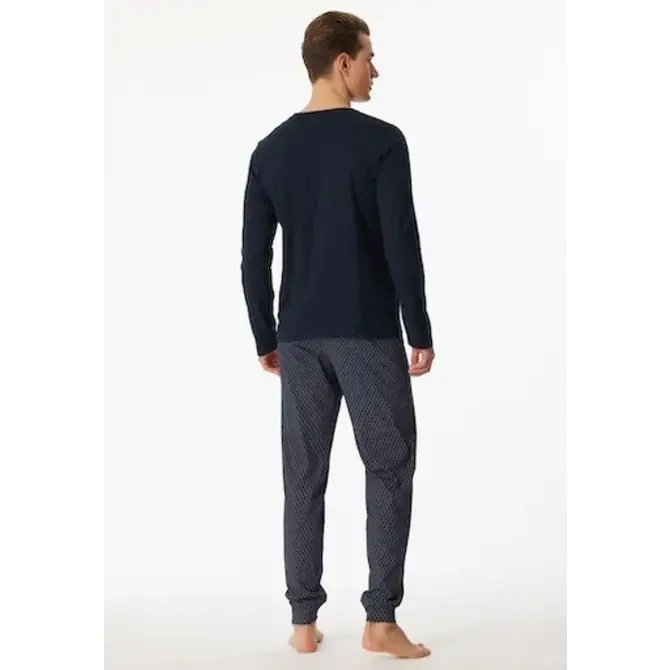Schiesser Pyjama long bleu nuit 180843 48/S