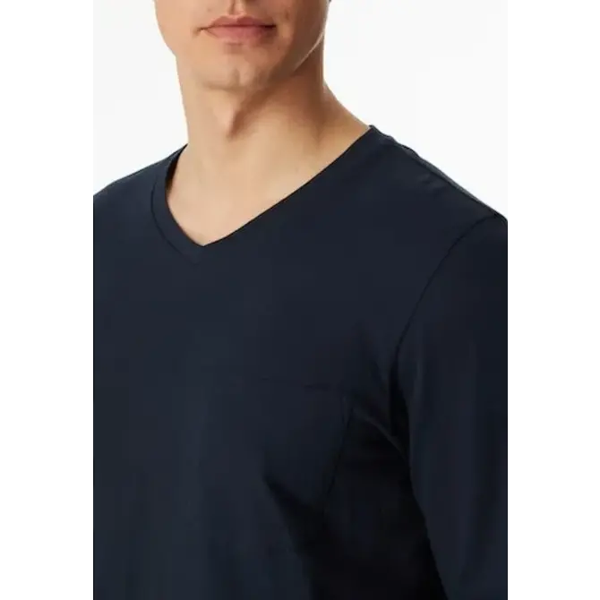 Schiesser Pyjama long bleu nuit 180843 48/S