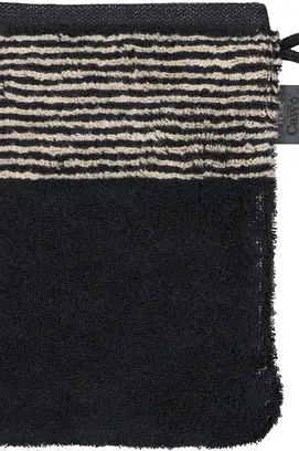 Cawö Two-Tone  Washandje schwarz 16/22