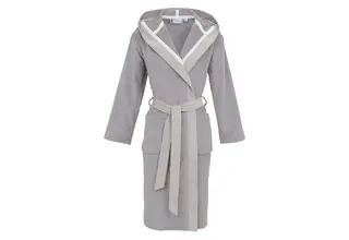 Peignoir à capuche pour femmes Carl Ross 37310 platine/blanc M