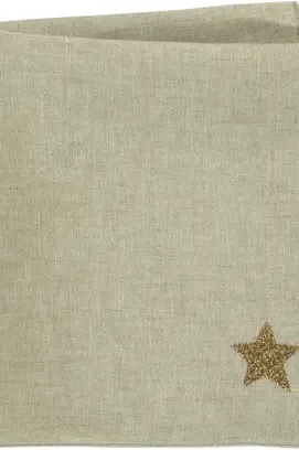 Serviette de table en lin Sander Star 45x45 Beige